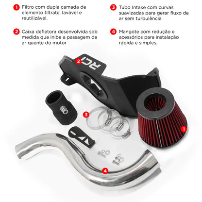 KIT INTAKE AIR BOX PEUGEOT 207 1.4 8V 2009 EM DIANTE