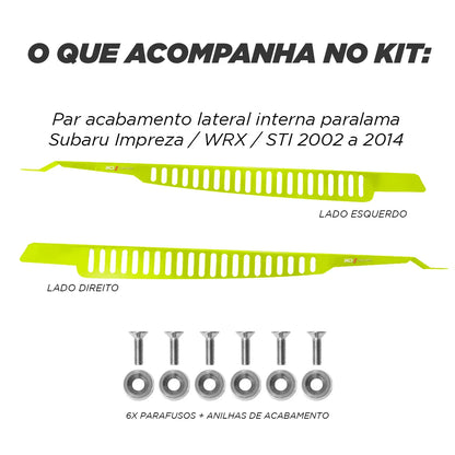 PAR ACABAMENTO LATERAL SUBARU WRX / IMPREZA / STI 2008 - 2014