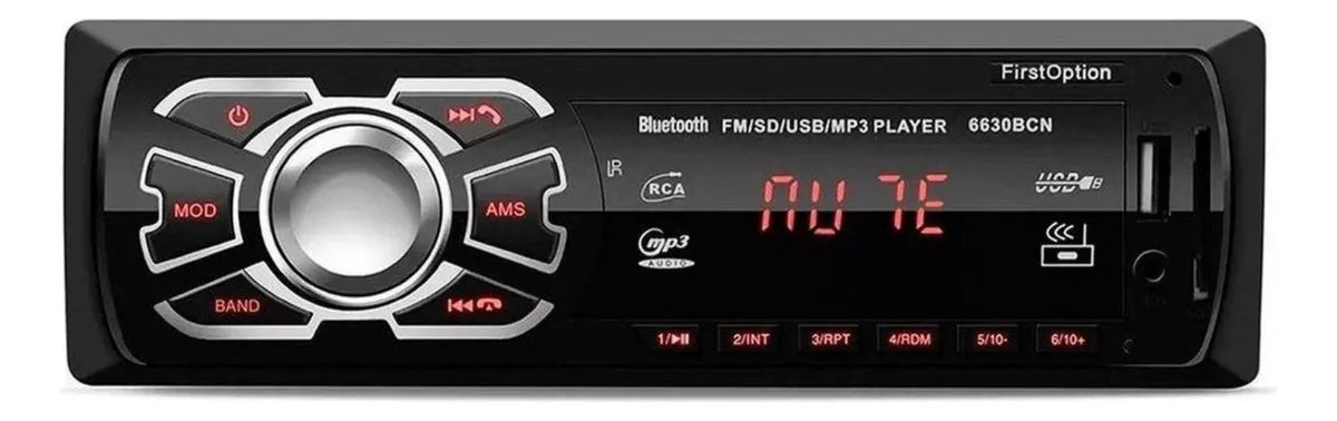 Radio first c Usb Cartão Fm Bt 4 canais 6630